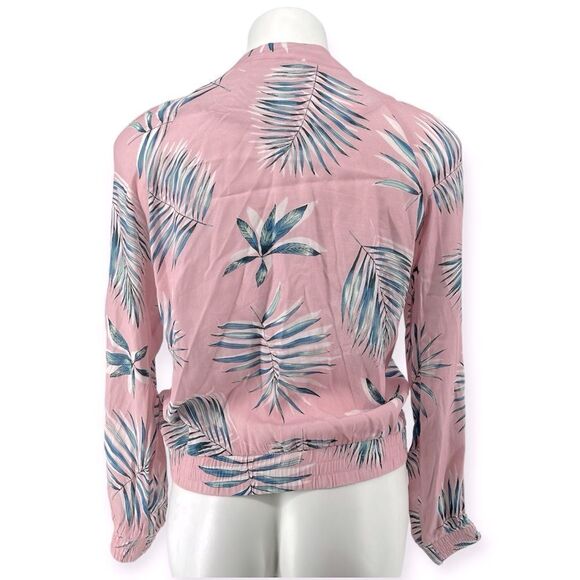 BB Dakota x Steve Madden Palm Before A Storm Pink Blossom Bomber Jacket Small - Picture 16 of 17